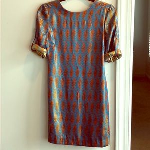 NWT Tory Burch ”Judith” Metallic Party Dress